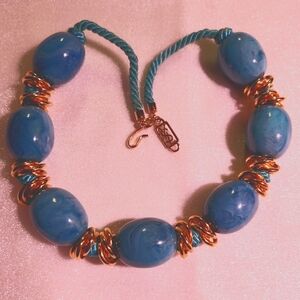 YSL Chunky Beaded turquoise Necklace